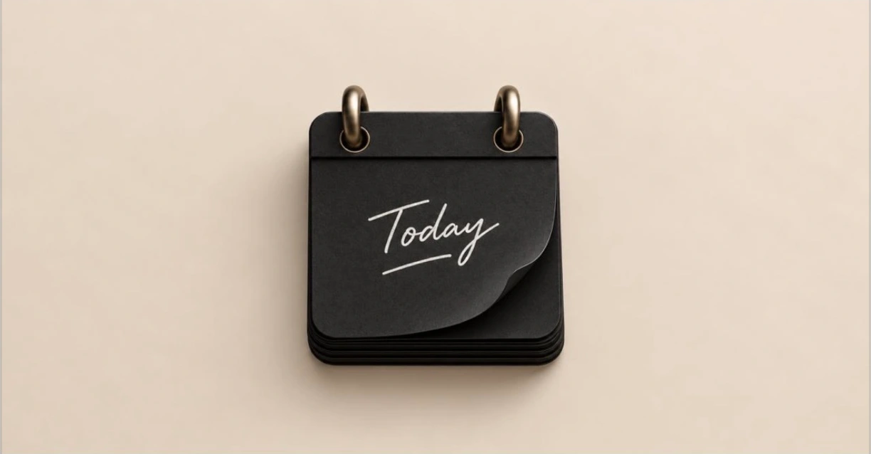 Original Today’s Notes link artwork with a calendar page reading Today.